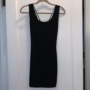 Black Criss Cross Back Dress